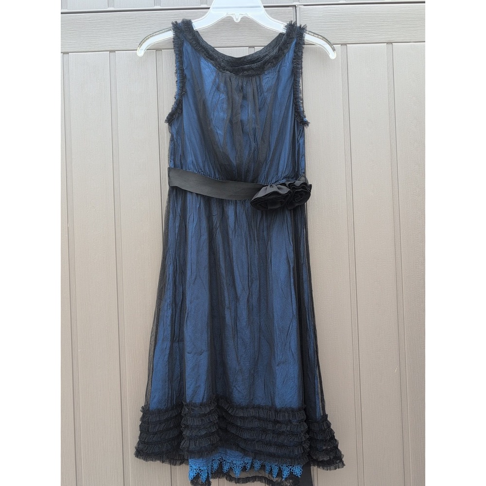 Moulinette Soeurs Anthropologie Silk Trim Mesh Crochet Dress XS Whimsigoth